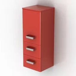 Red Locker Wall Mount 3d model