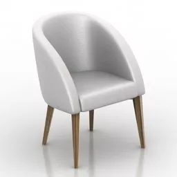 Upholstered Restaurant Armchair 3d model