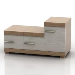 Side Locker Different Height 3d model