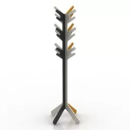Wooden Tree Clothing Hanger 3d model