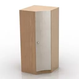 Corner Locker With Mirror Door 3d model