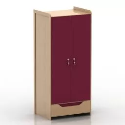 Wardrobe Red Door 3d model