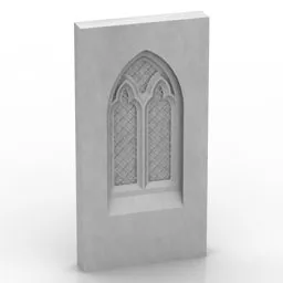 Home Wood Door With Frame On Top 3d model