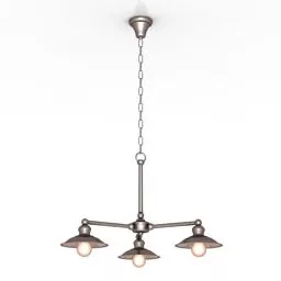 Ceiling Lamp Pendant Lighting Three Shades 3d model