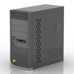 Pc Case Black Painted 3d model