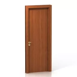 Brown Mdf Wood Door 3d model