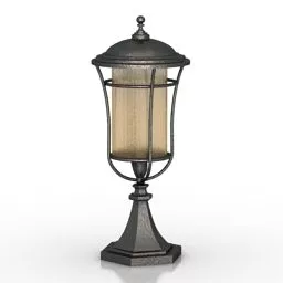 European Wall Lamp Golden Stand 3d model