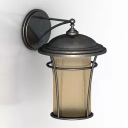 Brass Sconce Lamp Antique 3d model