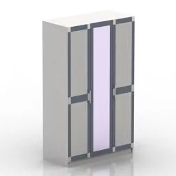 Wardrobe With Slide Door 3d model
