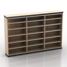 School Wall Shelf Rack 3d model