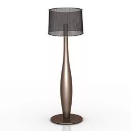 Torchere Lamp Brass Base 3d model