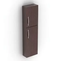 Thin Walnut Locker 3d model