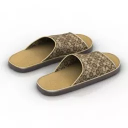 Brown Slippers 3d model