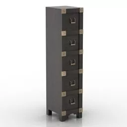 Black Locker Drawers 3d model