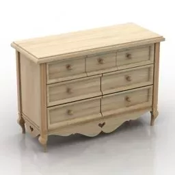 Antique Locker Drawers 3d model