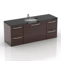 Wash Sink With Cabinet 3d model