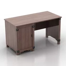 Wooden Wine Cabinet Arc Top Shape 3d model