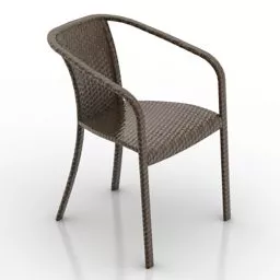 Outdoor Rattan Armchair 3d model