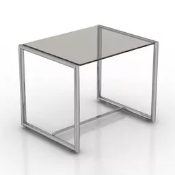 Square Glass Coffee Table 3d model