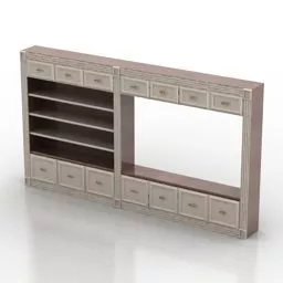 Rack Wall With Shelf 3d model