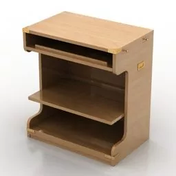Wall Rack With Shelf 3d model