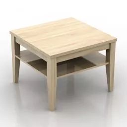 Small Square Coffee Table 3d model