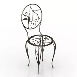Boutique Iron Chair 3d model