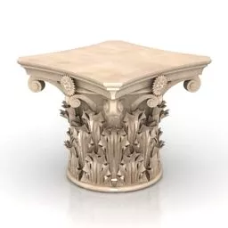 Classic Rome Column Head 3d model