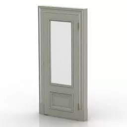 Single Door Open Glass 3d model