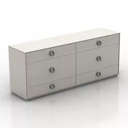 Wall Locker 6 Drawers 3d model