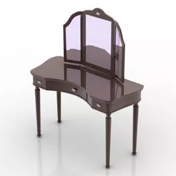 Antique European Dressing Table 3d model