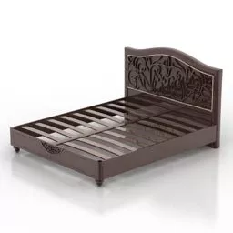 Antique Bed Platform Base Frame 3d model