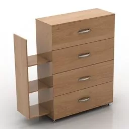 Ash Locker Drawers 3d model