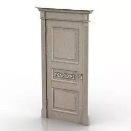 Carved Frame Door 3d model