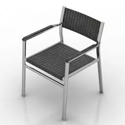 Office Armchair Black Back 3d model