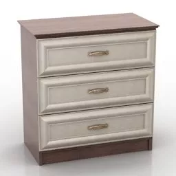 Retro Locker Three Drawers 3d model