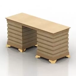 Manager Table Ash Wood 3d model