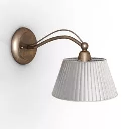 Antique Sconce Lamp Brass Arm 3d model