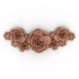 Wooden Floral Flower Decor 3d model