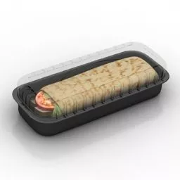Chicken Wrap Recipe Food 3d model