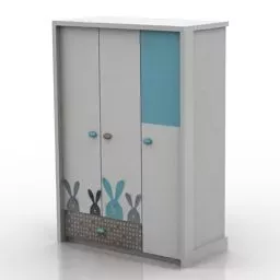 Children Room Wardrobe Three Door 3d model