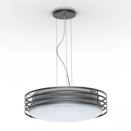 Ceiling Lamp Circle Shade With Steel Cover 3d model