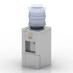 Office Water Dispenser White Color 3d model