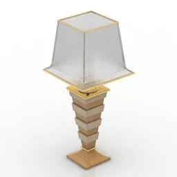 Antique Lamp With Lamp Shade 3d model