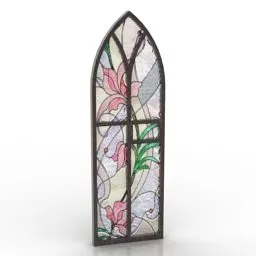 Color Glass Church Window 3d model
