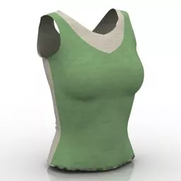 Women Shirt Green Color Sport Style 3d model