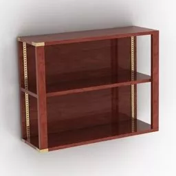 Wood Shelf Two Storey 3d model