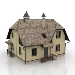 French Vintage Maison House 3d model