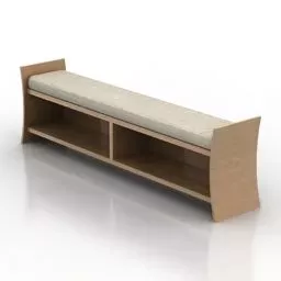 Entrance Wall Seat With Under Shelf 3d model