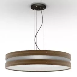 Contemporary Big Pendant Lamp Circular Shade 3d model